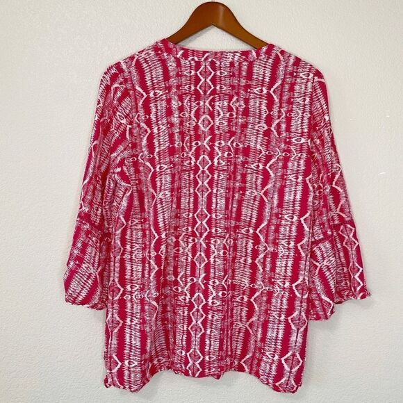 Gloria Vanderbilt Size Large Nova Flutter Sleeves Blouse Top - Picture 6 of 12